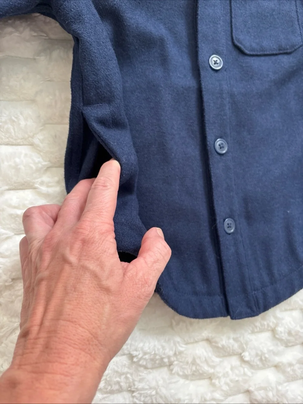 Janie And Jack Boys The Twill Shirt Jacket Size 3 to 4 Navy Blue Button Front